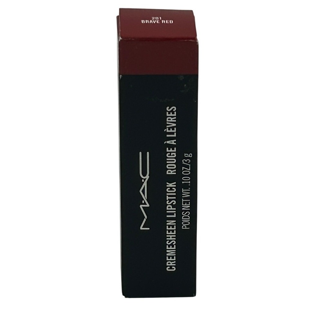 MAC Cremesheen Lipstick Brave Red 201 High-Shine‎ Lip Color 0.10 oz